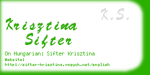 krisztina sifter business card